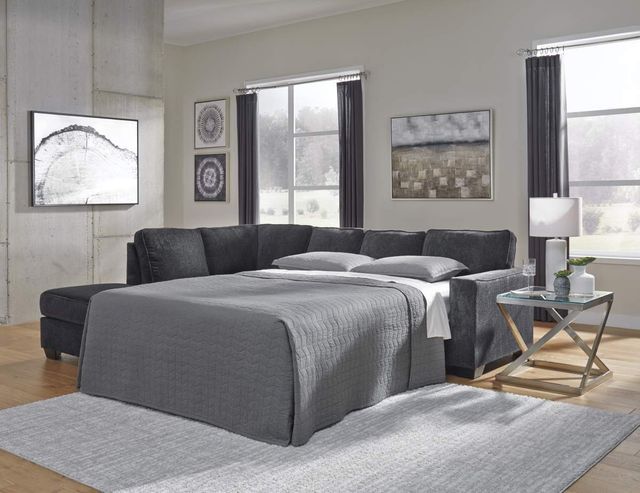 Signature Design by Ashley® Altari 2-Piece Slate Left-Arm Facing Full Sofa Sleeper Sectional and Chaise-5