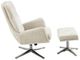 Homelegance® Parker 2-Piece Beige Swivel Chair with Ottoman Set-3