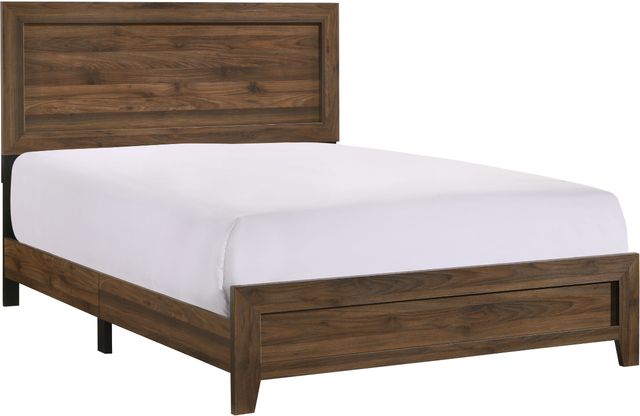 Crown Mark Millie Brown Cherry Queen Panel Bed-0