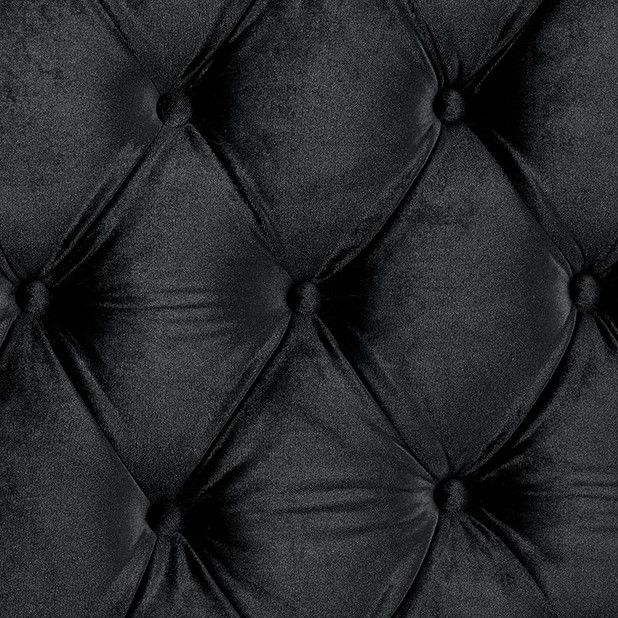 Furniture of America® Stefania Black Queen Upholstered Panel Bed-2
