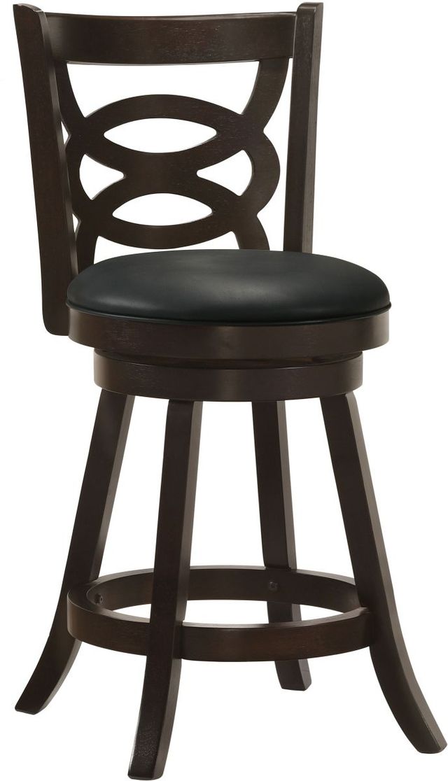 Coaster® Calecita 2-Piece Cappuccino Swivel Counter Stools with Upholstered Seat-1