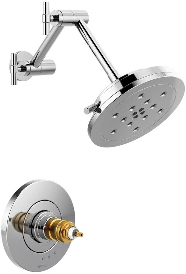 Brizo Litze® Polished Chrome TempAssure® Thermostatic Shower Only - Less Handles-0