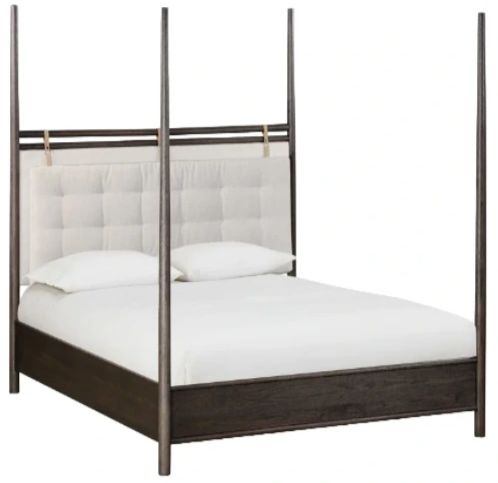Modus Furniture Rockport Turtle Dove/Yin Full Upholstered Poster Bed-0