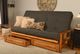 Kodiak Furniture Monterey Linen Charcoal/Butternut Queen Storage Futon with Mattress-4
