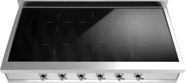 Ilve Nostalgie II 48” Stainless Steel Induction Rangetop with 6 Elements and Chrome Trim-1