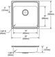 Elkay Crosstown® Polished Satin 25" x 22" x 6" 5-Hole Single Bowl Dual Mount ADA Sink Kit-2