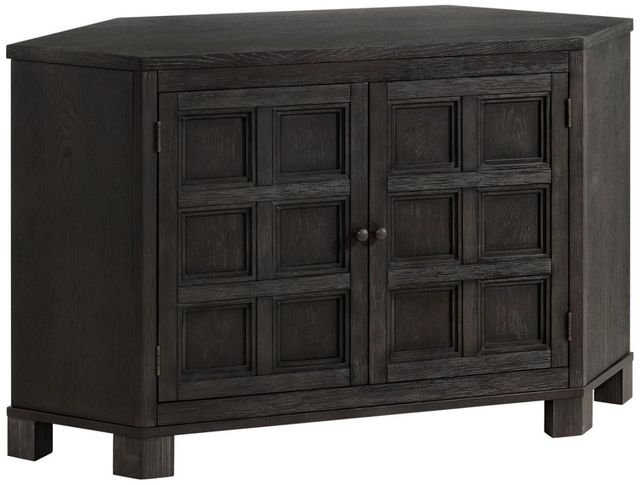 Martin Svensson Smoked Oak Panel Door Corner TV Stand-0