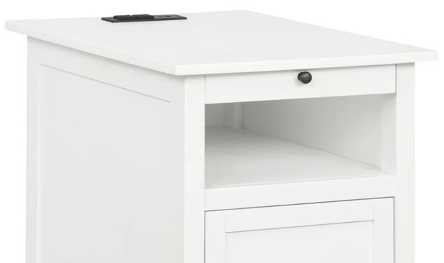 Powell® Butras White Accent Table With USB-1