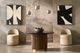 Fairfield® Dimitri Kafe 48" Round Dining Table with Galaxy Black Marble Top-1