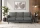 Monarch Specialties Inc. Dark Grey 77" Sofa with Black Metal Legs-1