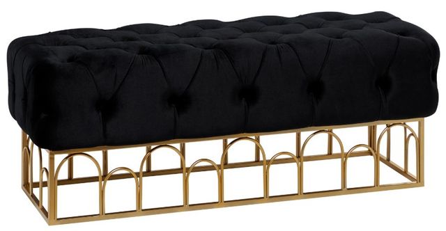 Deco Marche Black Velvet Bench-0