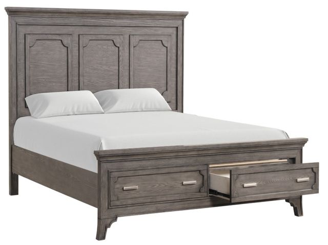 New Classic® Home Furnishings Lisbon Gray King Panel Storage Bed-3
