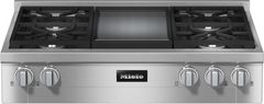 Miele 36" Gas Clean Touch Steel Rangetop