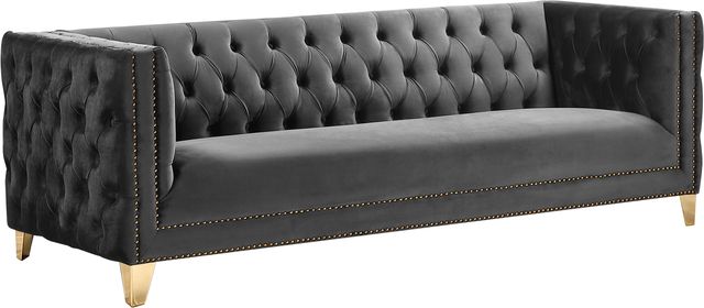 Meridian Furniture Michelle Grey Velvet Sofa-0