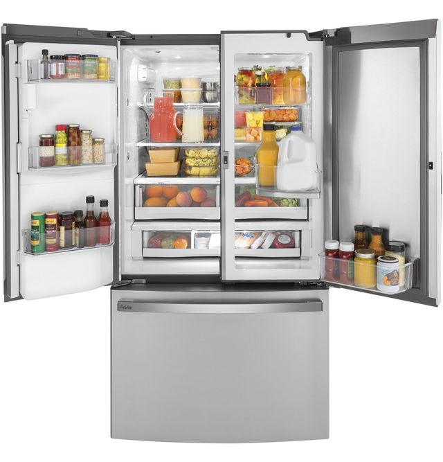 GE Profile™ 36 in. 22.1 Cu. Ft. Fingerprint Resistant Stainless Steel Counter Depth French Door Refrigerator-5