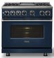 Viking® 7 Series 36" Slate Blue Pro Style Dual Fuel Range with 12" Reversible Griddle-2