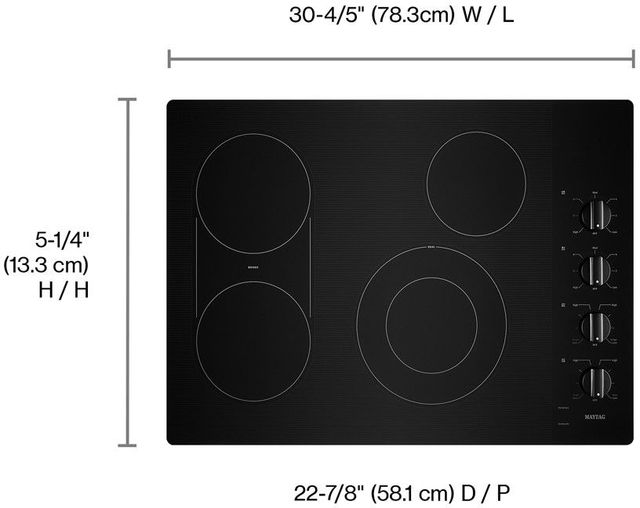 Maytag® 30” Black Electric Cooktop-3