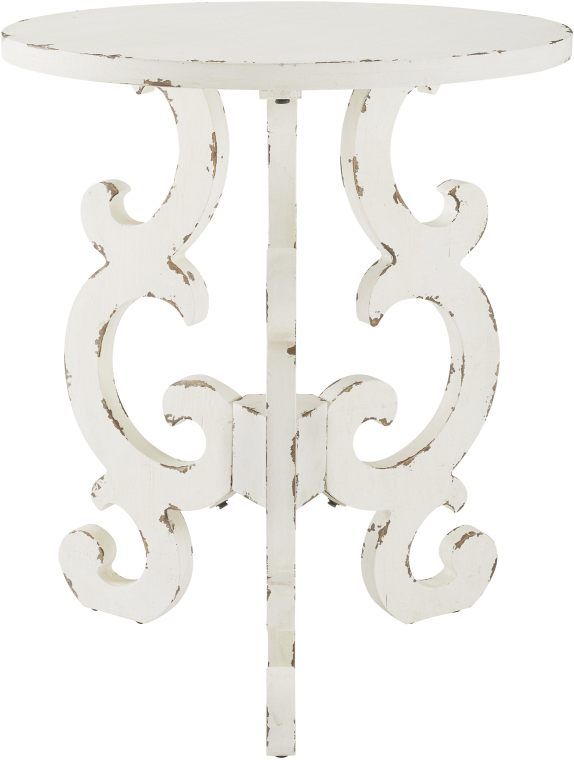 Powell® Renck White End Table-0