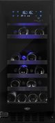 WineCell'R™ Black Pearl Series 15'' Black Dual Zone Undercounter Wine Cooler-0