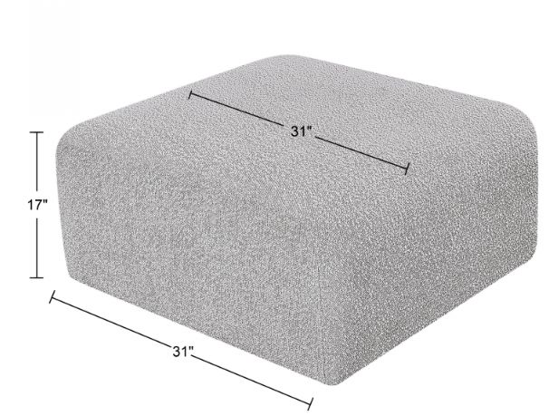 Meridian Furniture Arc Gray Ottoman-2