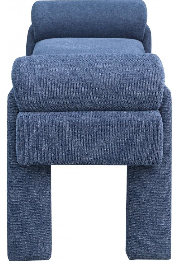 Meridian Furniture Stefano Navy Bench-2