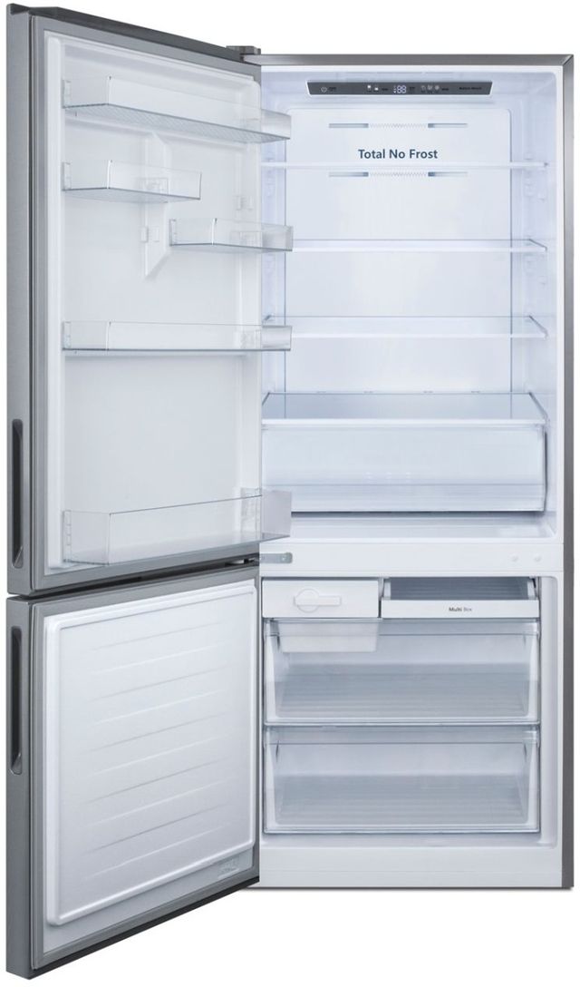 Summit® 28 in. 14.6 Cu. Ft. Stainless Steel Counter Depth Bottom Freezer Refrigerator-1