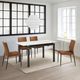 Armen Living Kash 2-Piece Brown Faux Dining Chair Set-1