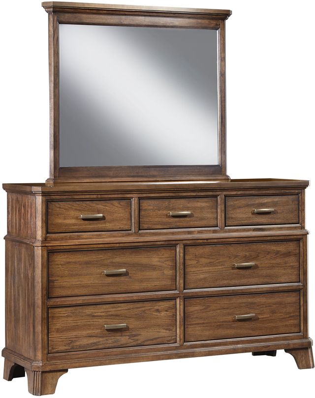 Intercon Telluride Vintage Oak Landscape Mirror-1