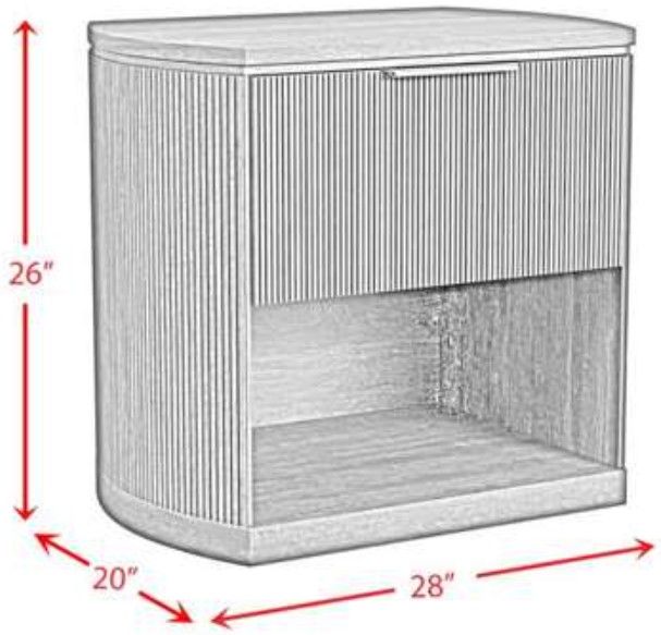 Elements International Sylvie Natural Nightstand with Touch Light-2