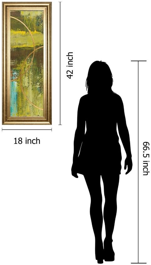 Classy Living Patrick St. Germain Aller Chartreuse 18" x 42" Wall Art-2