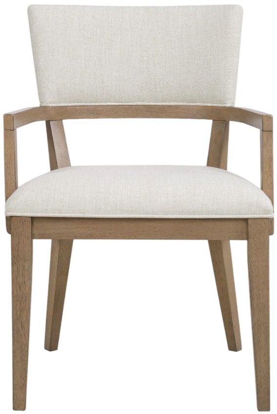 Hooker® Furniture Sonnet Savile Oatmeal/Wren Upholstered Dining Arm Chair-2