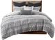 Olliix by INK+IVY Grey King/California Rhea Cotton Jacquard Comforter Mini Set-0