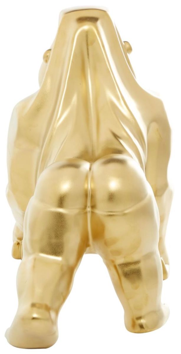 Deco Marche Gold Gorilla Sculpture-2