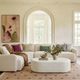 TOV Furniture Suraya Ivory 55" Concrete Indoor/Outdoor Coffee Table-1