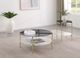 Coaster® Jonelle 2-Piece Tempered Glass Top Occasional Table with Gold Base and White Accent Set-5