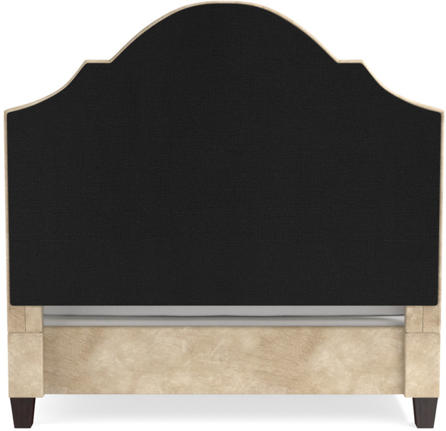 Bassett® Furniture Custom Upholstered Beds Barcelona Leather Bonnet Bed-2