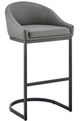 Armen Living Katherine Grey/Matte Black Counter Stool-0