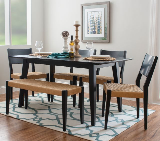 Powell® Cosgrove 6-Piece Black/Natural Dining Set-1