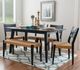 Powell® Cosgrove 6-Piece Black/Natural Dining Set-1
