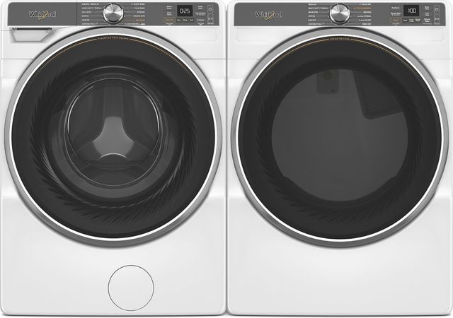 Whirlpool® White Front Load Washer & Electric Dryer Laundry Pair-0