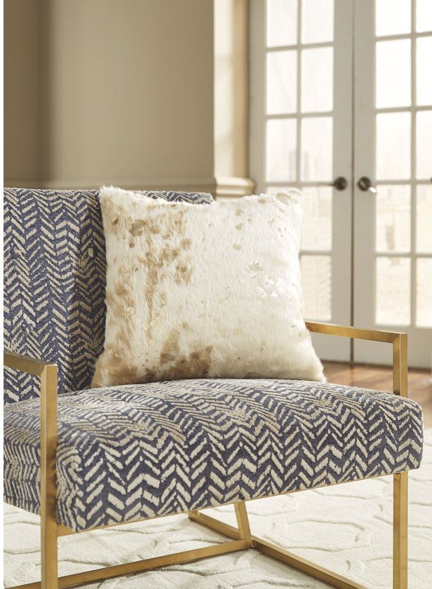 Signature Design by Ashley® Landers Cream/Gold Pillow-1