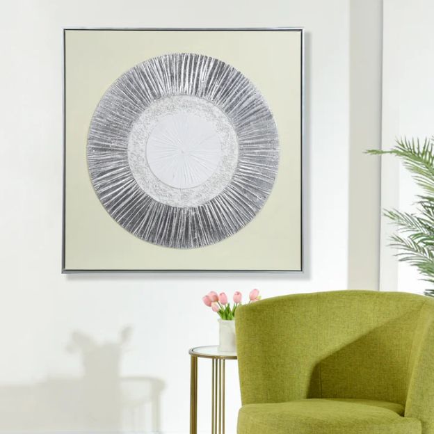 Stylecraft Silver Wheel ll Wall Art-1