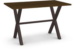 Amisco Customizable Alex 28" Walnut Veneer Table