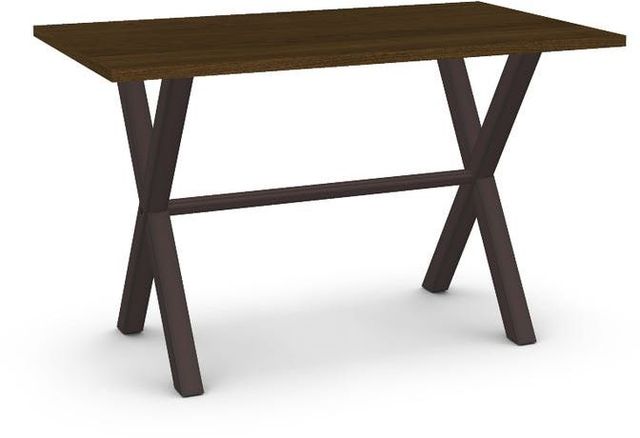 Amisco Customizable Alex 28" Walnut Veneer Table-0