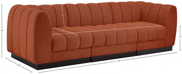Meridian Furniture Quinn 3-Piece Cognac Modular Sofa-2