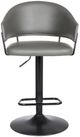 Armen Living Brody Black/Gray Swivel Bar Stool-1