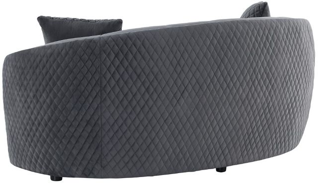 Coaster® Brookside Dark Gray Velvet Upholstered Curved Loveseat-3