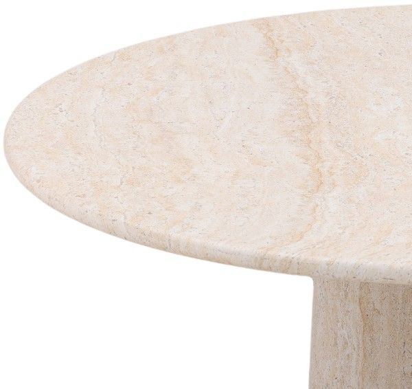 Dovetail Furniture Trebol Faux Travertine Concrete Outdoor Coffee Table-1