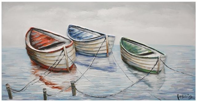 YHD Rowboat Harmony II Wall Art-0