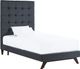 TOV Furniture Eden Grey Twin Velvet Bed-0